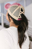 Criss Cross Ponytail Baseball Cap in Red