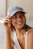 Criss Cross Ponytail Baseball Cap in Slate