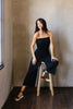 Cropped Tube Top Jumpsuit In Black
