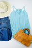 Daisy Woven Cami In Blue