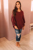 Designed For Details Sweater in Wine