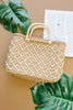Diamond Weave Straw Bag