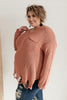Distressed and Proud Sweater in Ginger