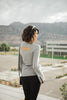 Elvira Hole In One Heather Gray Sweater