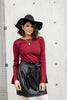Elvira Hole In One Wine Sweater