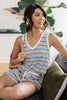 Emery Striped Shorts in Blue