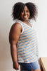 Emery Striped Tank in Blue