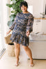 Fancy Me Floral Dress in Navy