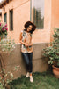 Falling Leaves Textured Tie Dye Top