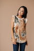 Falling Leaves Textured Tie Dye Top