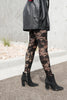 Fanciful Floral Leggings In Black