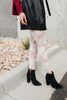 Fanciful Floral Leggings In White