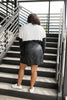 Faux But Fabulous Leather Skirt In Black