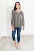 Feelin' The Breeze Blouse in Charcoal