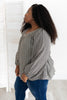 Feelin' The Breeze Blouse in Charcoal
