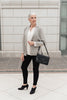 Feminine Boyfriend Blazer in Herringbone