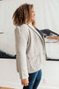 Feminine Boyfriend Blazer in Herringbone