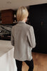 Feminine Boyfriend Blazer in Herringbone