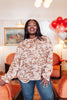 Floral Ties Top in Taupe