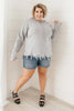 Frayed Edges Hoodie in Grey