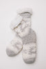 Fuzzy Holiday Socks In Gray