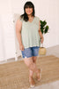 Garden and Lace Top in Sage