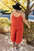 Good Better Best Cropped Tank Jumpsuit in Rust