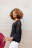 Gracie Lacey Shoulder Top In Black