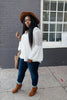 Gracie Lacey Shoulder Top In Ivory