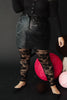 Fanciful Floral Leggings In Black
