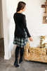 Hints Of Plaid Dress in Green