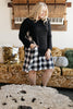 Hints Of Plaid Dress in Ivory
