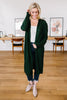 Hooded Cardigan in Hunter Green