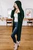 Hooded Cardigan in Hunter Green