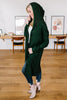Hooded Cardigan in Hunter Green