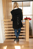 Hooded and Laced Cardigan in Black