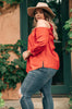 Hot Then Cold Blouse In Pumpkin