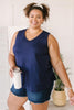 Jenna Basic Tank in Navy