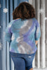 Leslie Ladder Sleeve Top in Blue