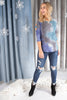 Leslie Ladder Sleeve Top in Blue