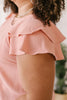 Light and Linen Top in Coral