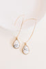 Teardrop Stone Hook Earrings