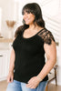 Lovely Lace Tee In Black