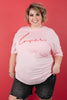 Lover Graphic Tee in Rose