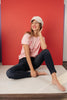 Lover Graphic Tee in Rose