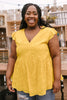 Lucy Eyelets Top in Dandelion