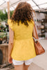 Lucy Eyelets Top in Dandelion