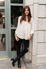 Madeline Polkadot Top in Ivory