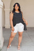Marina Stripe Tank in Black