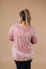 Marvelous Mauve Tie Dye V Neck